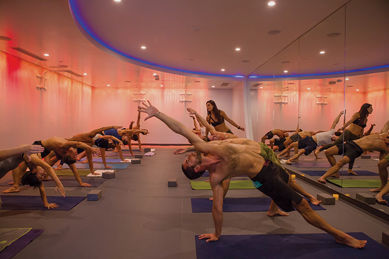 Aree Khodai leads Yoga class