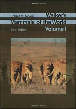 Walker's Mammals of the World Volume 1 book cover