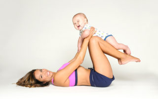 Double Knee Lift exercise for Postpartum Pilates