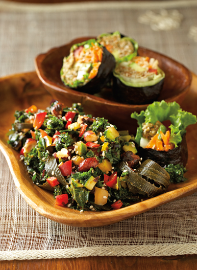 Water Wisdom Salad and Nori Rolls, Aaron Ash, LAYOGA Magazine, September 2015