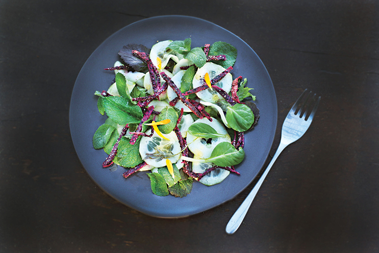 Dragonfruit Cucumber Salad, "5 Potent Superfoods", LA YOGA Magazine, November 2015