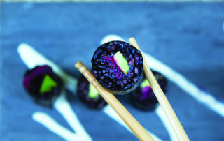 Dragon Fruit Sushi Recipe, "5 Potent Superfoods", LA Yoga Magazine, November 2015