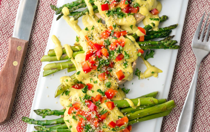 Asparagus and Vegan Hollandaise Sauce recipe by Jason Wrobel