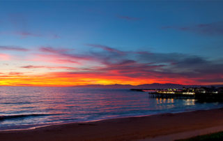 Sunset Over Santa Monica Meditation on the Ocean Jeff Skeirik LA YOGA