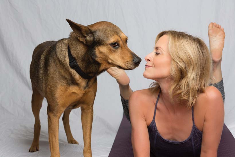 Natasha Rizopoulos and her rescue dog Zucchini 