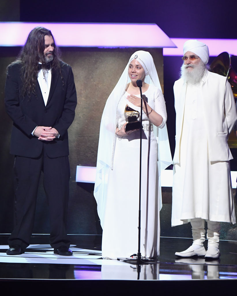 White Sun accepting a Grammy Award 