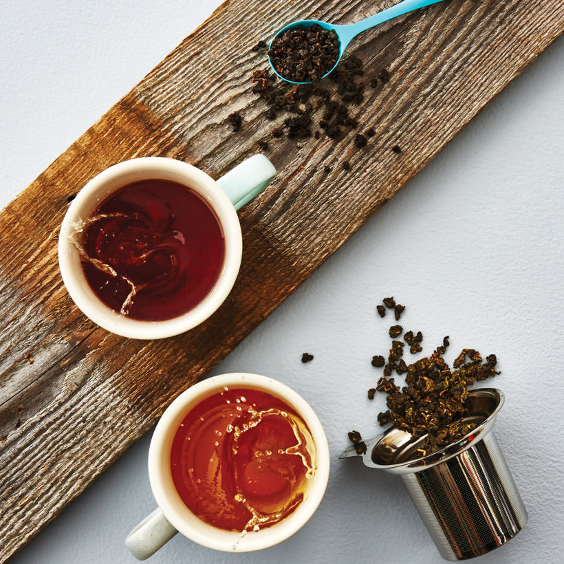 Health Benefits Tea Black Tea Leaves Display 