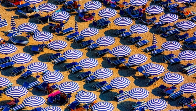 Summer Essentials Umbrellas on the Beach 
