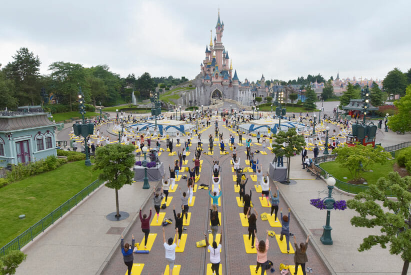 Disneyland Paris on International Yoga Day 