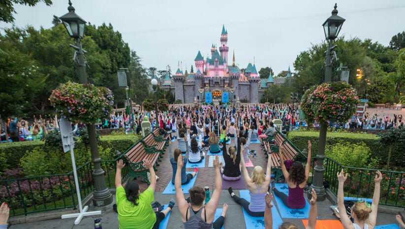 Disneyland on International Yoga Day 