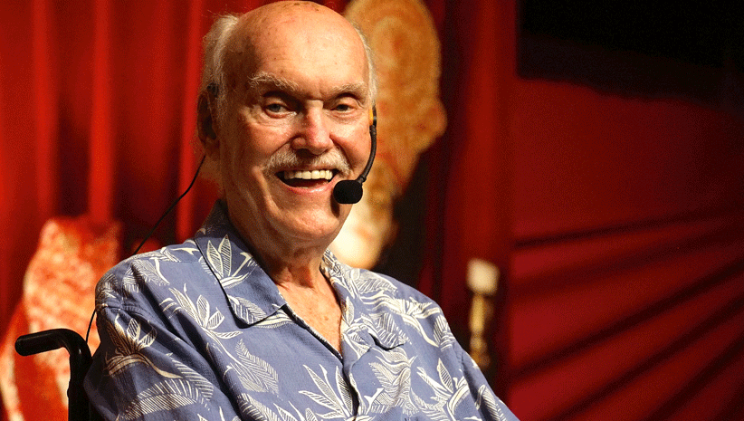 Ram Dass teaching on retreat