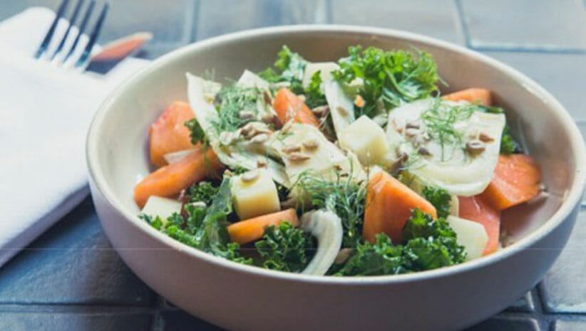 Kale and Persimmon Salad 