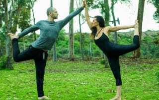 Sweat as Prayer Partner Yoga Pose with Parashakti