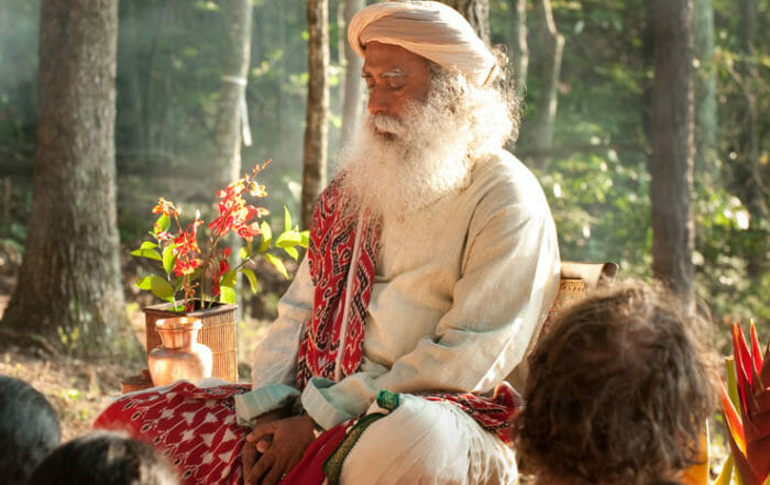Sadhguru meditating perfectly peaceful