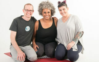 Jivana Heyman, De Jur, Sarit in photos for Accessible Yoga