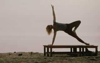 person doing yoga in the film The Portal