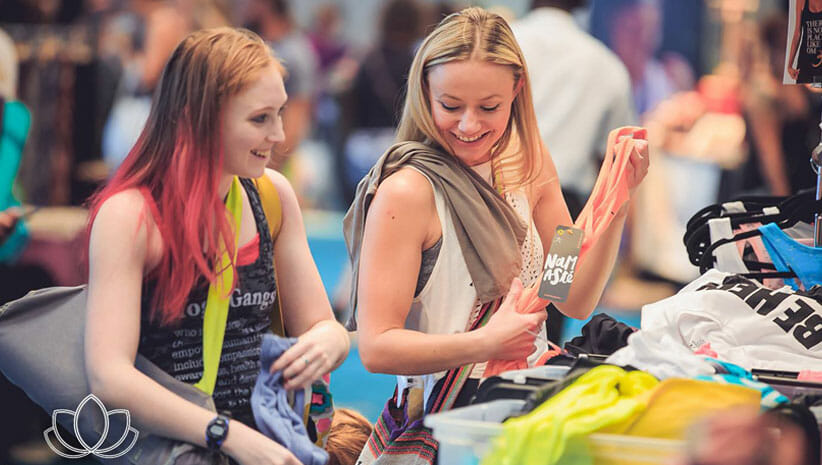 shopping at the Yoga Expo