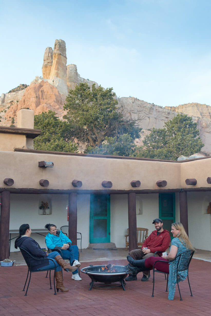 Ghost Ranch Casa del Sol with people outside 