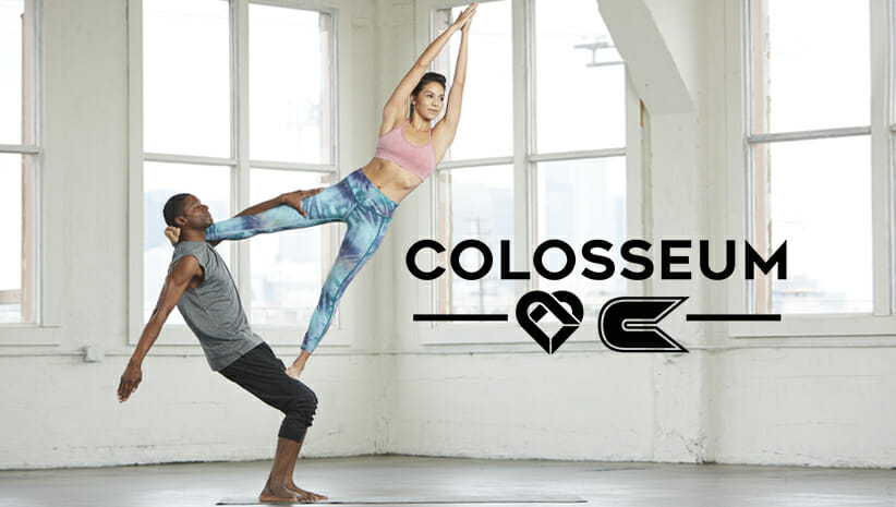 Yoga Practitioners Wearing Colosseum Clothing 