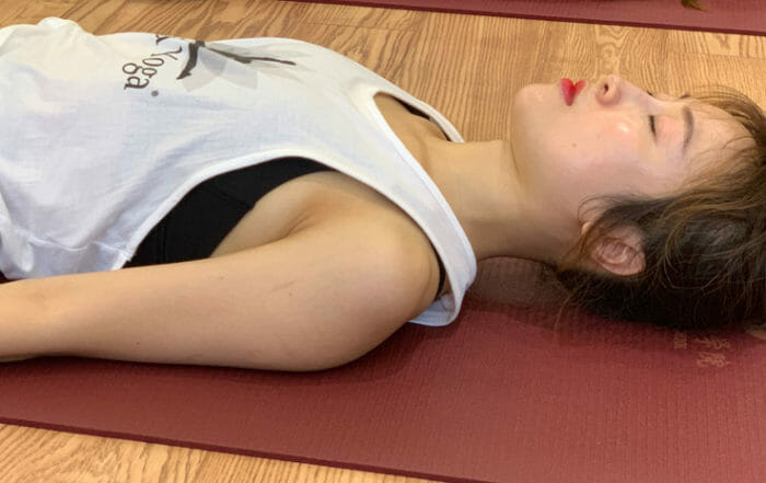 Students in Savasana