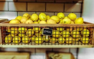 Basket of superfood Lemons