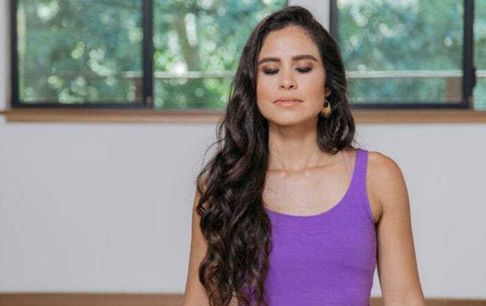Kimberly Snyder Meditating