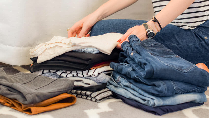declutter your home by folding your clothes 