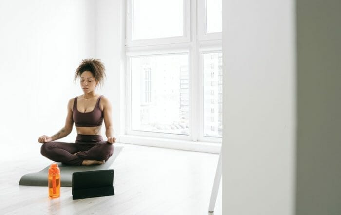 person demonstrating how to befriend yourself in meditation