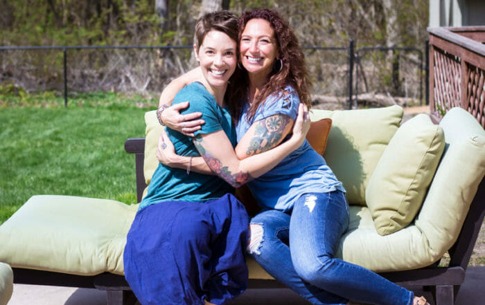 Kate Evans and Lindsay talking about essential oils