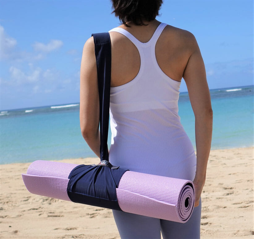 Person Holding Roll Up and Carry Yoga Mat