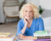 Cyndi Dale with books describing golden kundalini energy