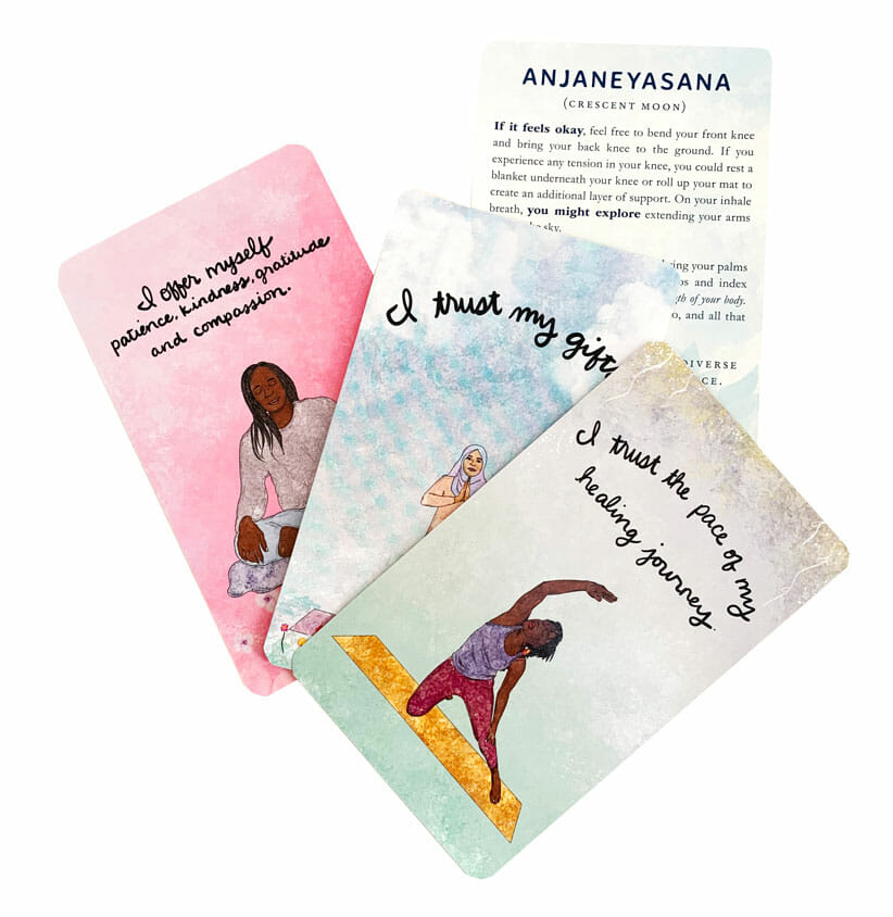 Trauma informed yoga affirmation card deck 
