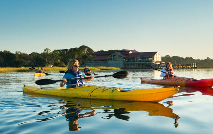 kayakers engaged in proactive health care activities at Hilton Head Health