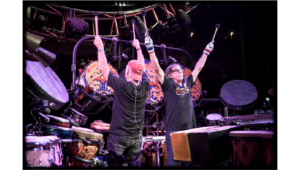 Mickey Hart and Bill Kreutzmann with drums c. Jay Blakesberg