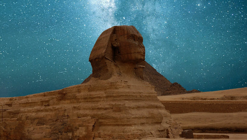 Sphinx with stars