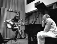 George Harrison and Shyamasundar Das in the Studio