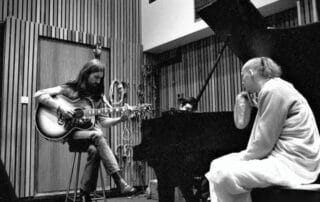 George Harrison and Shyamasundar Das in the Studio