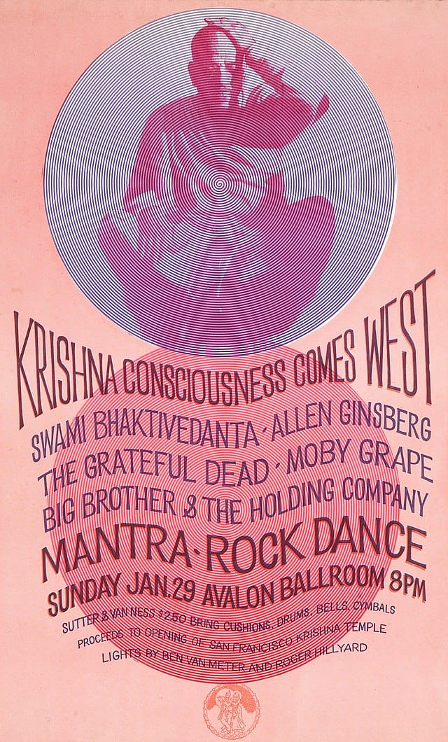 mantra rock dance poster pink