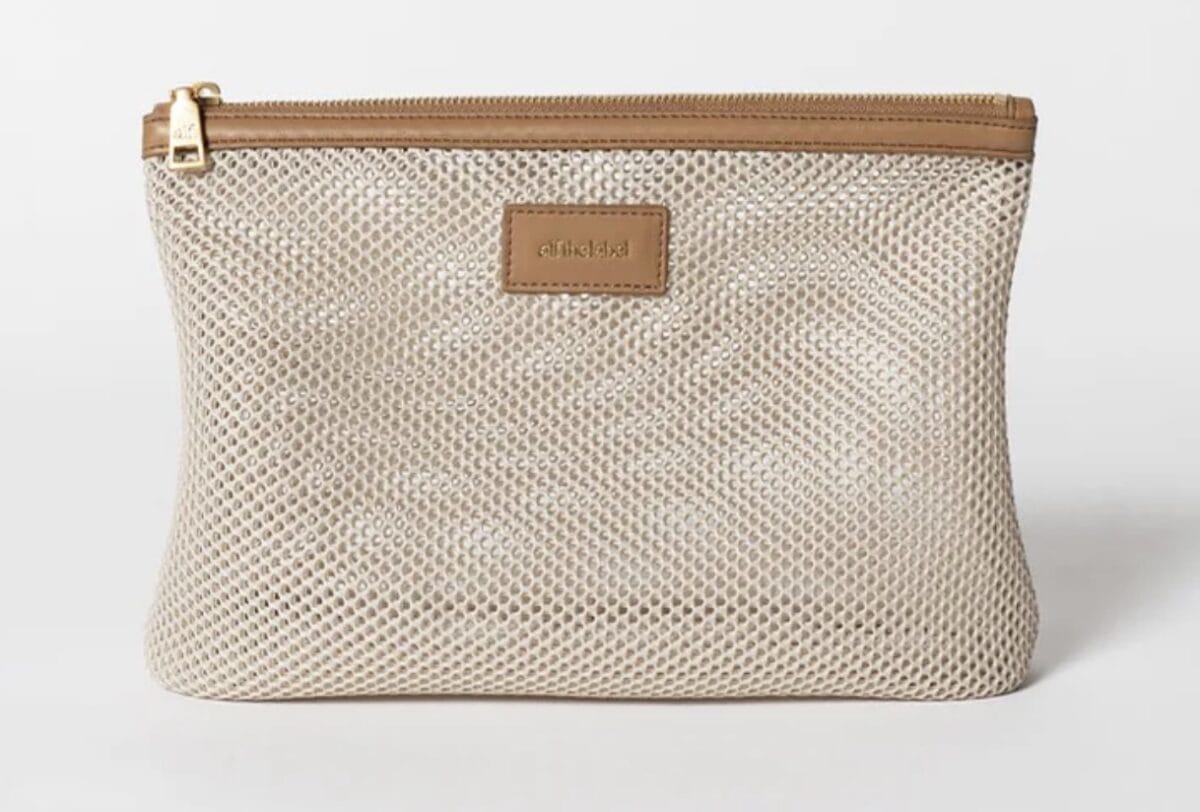 tan mesh pouch 
