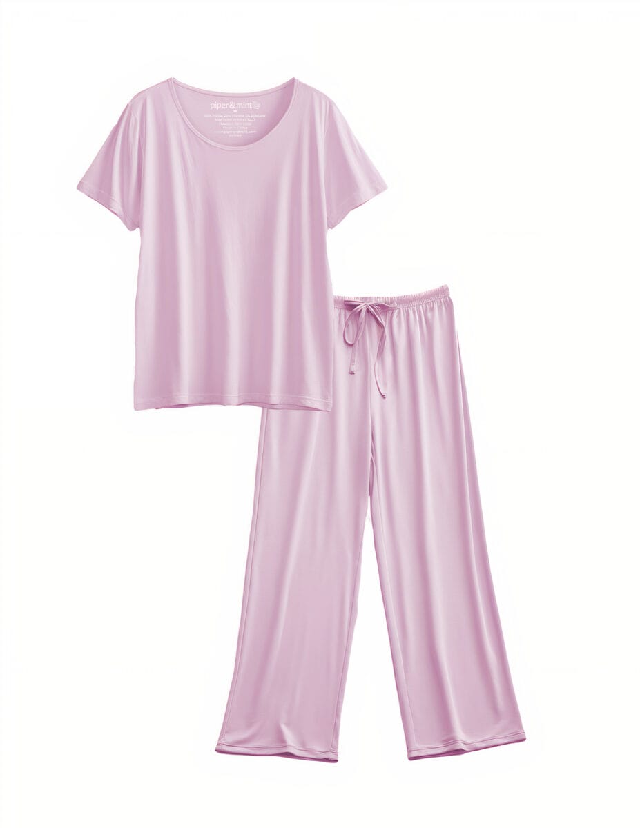 Pink pajama top and bottom by Piper & Mint