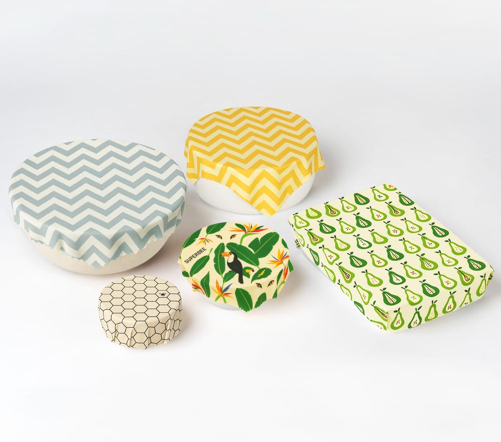selection of beeswax container covers