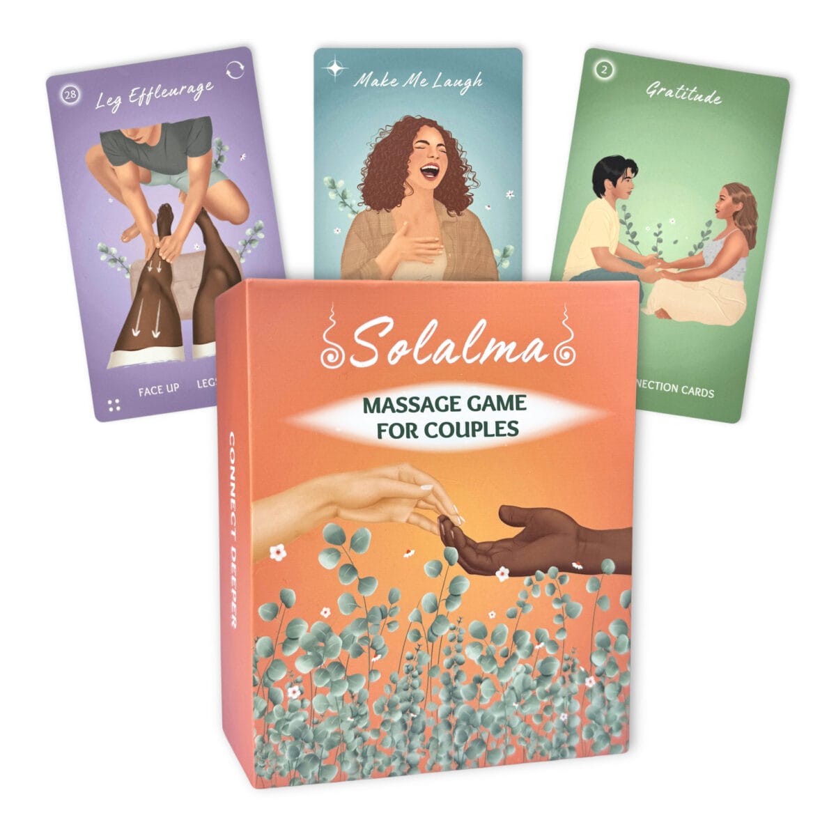 Cover of card box for Solalma Cards for Couples